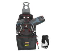 1680D Oxford Fabric Rotating Belt Bag 24.9 x 14.5 x 9.6 cm, Left/Right-Handed Drill Holder with Screw Bag for Waterproof Tool Waist Bag