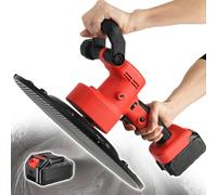 1680W Handheld Concrete Floor Wall Smoothing Machine,Cordless Plaster Mortar Cement Putty Trowel,Polisher,with 4 Types of Sanding Discs,6 Adjustable Spee(1battery)