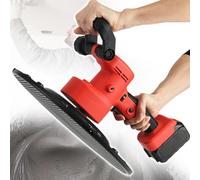1680W Handheld Concrete Floor Wall Smoothing Machine,Cordless Plaster Mortar Cement Putty Trowel,Sander,with 4 Types of Sanding Discs,6 Adjustable Spee,Waterproof Switch(1battery)