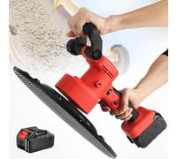 1680W Handheld Wall Smoothing Polishing Machine,Electric Concrete Trowel,Masons Plastering Trowel Tool, 6 Speed Regulation,with Four Types of Sanding Discs，Mortar Trowel Plaster Machine(1battery)
