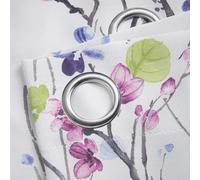 Alan Symonds Sakura 95% Blackout Ring Top Curtains 168x229cm Multi