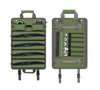 168D Oxford Cloth Roll-Up Toolkit with Integrated Waterproofing Four Horizontal Pockets Two Zippered Bags and Five Tool Organization Slots (A)