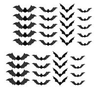 168pcs Halloween Season 3D Bat Wall Stickers PVC for Home Door Decor