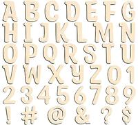 168Pcs Wooden Letters for Crafts 25mm Unfinished 1 inch Wooden Alphabet Letters Numbers Symbol Small Wood Capital Letter for Children's Names Kids Scrabble Learning Painting Home Wall Decor
