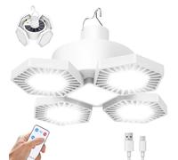 169 LED Solar Camping Light Outdoor, USB Tent Lantern Rechargeable Foldable, with Remote Control Power Bank Hanging Work Light Camp Lamp 5 Modes Waterproof 360° Bright 5000 Lumens