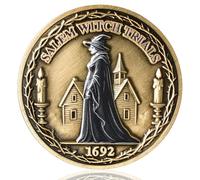 1692 Salem History Gothic Theme Challenge Coin 1.57"