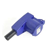 16A 240V Caravan Mains Coupler (90° Angled) - IP44 CEE 3-Pin Female Socket with Lid - Caravan & Motorhome Hook-Up Connector for Campsites, Campervans & Outdoor Power