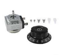 16A 250V Mechanical Timer Switch with Bell for Microwave Oven Rice Cooker, 30/60/90/120 Min Timer Control Knob, Metal Plastic(120min)