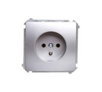 16A 250V Silver Simon Basic BMGZ1.01/43 Single Socket with/u