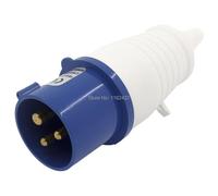 16A 2P E 3 Pin 220-240V IP44 013L Single Phase Splashproof Industrial With Cable Sleeve