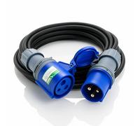 16A 3-Pin Single Phase Extension Lead 25m 240V IP44 H07RN-F Rubber ExtremeFlex90 2.5mm² Heavy Duty Cable - PAT Tested 25 metre