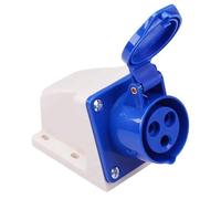 16A 3-PIN Wall Mount Socket Industrial Plug Female 2P+Earth Surface IP44 240V