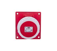 16A 4P 400V Slant Panel Socket Red POWER TWIST 4142-6