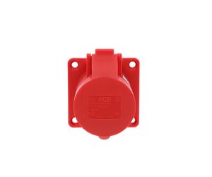 16A 4P 400V Whiteboard Socket Red IP44 Female 70mm 314-6