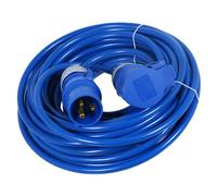 16A Extension Lead 14m 240V 1.5mm Extra Long Outdoor Caravan Motorhome Hook Up Power Cable (Blue)