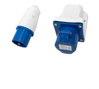 16A for cee Industrial Socket IP44 Waterproof - 3 Pin 220-250V Wall Mounted Outlet for Caravan Campervan for motorhome Boat Generator & Construction Sites
