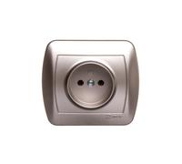 16A IP20 Single B/U Female Satin Simon Akord AG1E/29