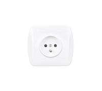 16A IP20 Single Socket with Simon Akord AGZ1ZE/11