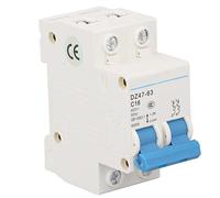 16A Miniature Circuit Breaker DZ47?63 Module 2P Circuit Breaker Residual Current Isolator DIN Rail Mount 400V C16 for Home Automatic switch
