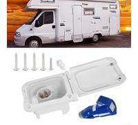 16A RV Mains Socket Pure Copper Core Dual Locking Mechanism Weatherproof High Current Charging for Motorhome Outdoor Use(white)