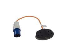 16A Site Plug to Dual 13A UK Sockets Caravan Generator Adapter Cable 41cm IP20 - MU3752B