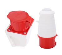 16AMP 5 Pin 3 Phase Plug, Industrial Plug Socket Connector IP44 Waterproof 220380V/240415V 3P+N+E Surface Mount Socket 16A