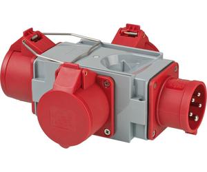 16Amp 5Pin Plug to 3 x 16Amp 5Pin 415V Sockets | Power Distribution Splitter