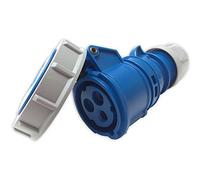 16amp IP67 Rated 240v 2P+E Ceeform Cable Mount Blue Female Socket. 3 Pole. PCE (2132-6)