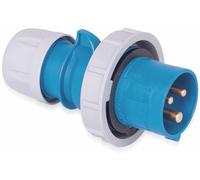 16amp IP67 Rated 240v 2P+E Ceeform Cable Mount Blue Male Plug. 3 Pole. PCE (0132-6)