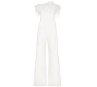 16Arlington Taree feather-trim strapless jumpsuit - White 10