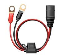 16AWG Battery Terminal Extension Cable with M6 Eyelet Terminal - 0.53m with 20A Inline Fuse - Compatible with NOCO Genius Waterproof Quick Connect