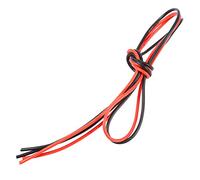 16AWG Flexible Silicone Wire Cable Tinned Copper Stranded High Temperature Resistant for RC Models DIY Cars 2 Meters Red Black