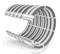 16AWG PSU Cable Extension Kit with Cable Combs,1x24pin ATX/2x8pin(4+4) EPS/3x8pin(6+2) PC Sleeved Cables 30cm Length,Power Supply Extension Cable Kit(White/Gray)