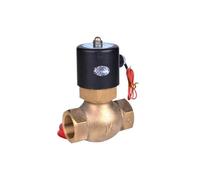 16bar High Temperature 180C 2 Way Water Steam Solenoid Valve 2 Inch US-50 PTFE Normal Close Brass Valve for Hot Water Air(AC110V)