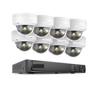 16CH NVR 12MP HD IP Security Camera Poe 6K Dual Light Audio Fixed Video Surveillance Human Vehicle Detection CCTV System(2T,MULTI)