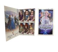(16cm/6in 6pcs) ce and Snow 2 Princess Anna Elsa Action Doll Toy Gift Box Set Series Dolls