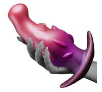 16CM Butt Plug Silicone Huge Anal Sex Toys with Safe T-Shaped Base, Fantasy Knotted Prostate Anal Plug Soft Stretcher for Advanced Male Female and Couple