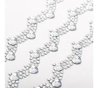 16cm Charm Diamante Border Trim - Self Adhesive Diamante Rhinestone Gem Craft Sticker (3 Pieces)