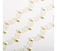 16cm Charm Pearl Border Trim - Self Adhesive Pearl Gem Craft Sticker (3 Pieces)