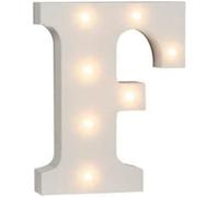 16Cm Illuminated Wooden Letter F With 7 Led Sign Message Decor Party Xmas Gift