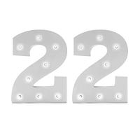 16cm LED Light Up Number 0 to 9 Birthday Anniversary Retirement Includes Battery (22)