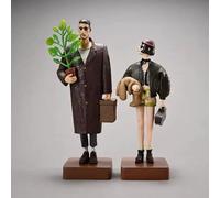 16cm Leon: The Professional Movie Peripheral Miniature Model Statue Jean Reno Scene Collection Desktop Decoration Doll Toy Gift 16cm