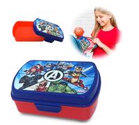 16cm Marvel Avengers Lunch Box, BPA Free Plastic, Leak Proof Lunchbox, Microwave Safe Without Lid Sandwich Container for School and Traveling | Outdoor