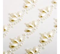 16cm Regal Pearl Border Trim - Self Adhesive Pearl Gem Craft Sticker (3 Pieces)