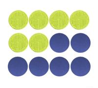 16cm Round Edge Mop Replacement Cloth Electric Mop Cleaning Pads, Washable and Soft, Efficient for Dust and Dirt, 12 Pack