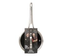 16cm Sauce Pan HexGuard Non Stick With Lid Extra Durable Suitable for All Hobs Hairy Bikers Silver One Size
