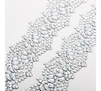 16cm Vintage Diamante Border Trim - Self Adhesive Diamante Rhinestone Gem Craft Sticker (2 Pieces)