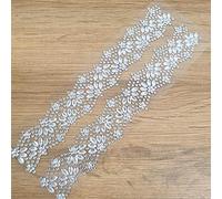 16cm Vintage Diamante Border Trim Sticker Craft Card Wedding Embellishment X 2