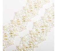 16cm Vintage Pearl Border Trim - Self Adhesive Pearl Gem Craft Sticker (2 Pieces)