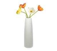 16CM White Tall Conic Ceramic Flower Vase Taper Vase Table Top Small Narrow Neck Vases for Home Wedding Table Bedroom Living Room Office Desk(Flowers not included)